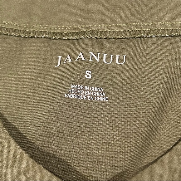 Jaanuu Olive‎ Green Women's Top size small hospital scrub top - Picture 4 of 13